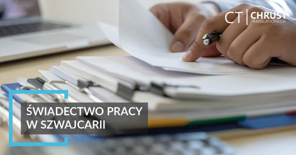 Świadectwo pracy w Szwajcarii