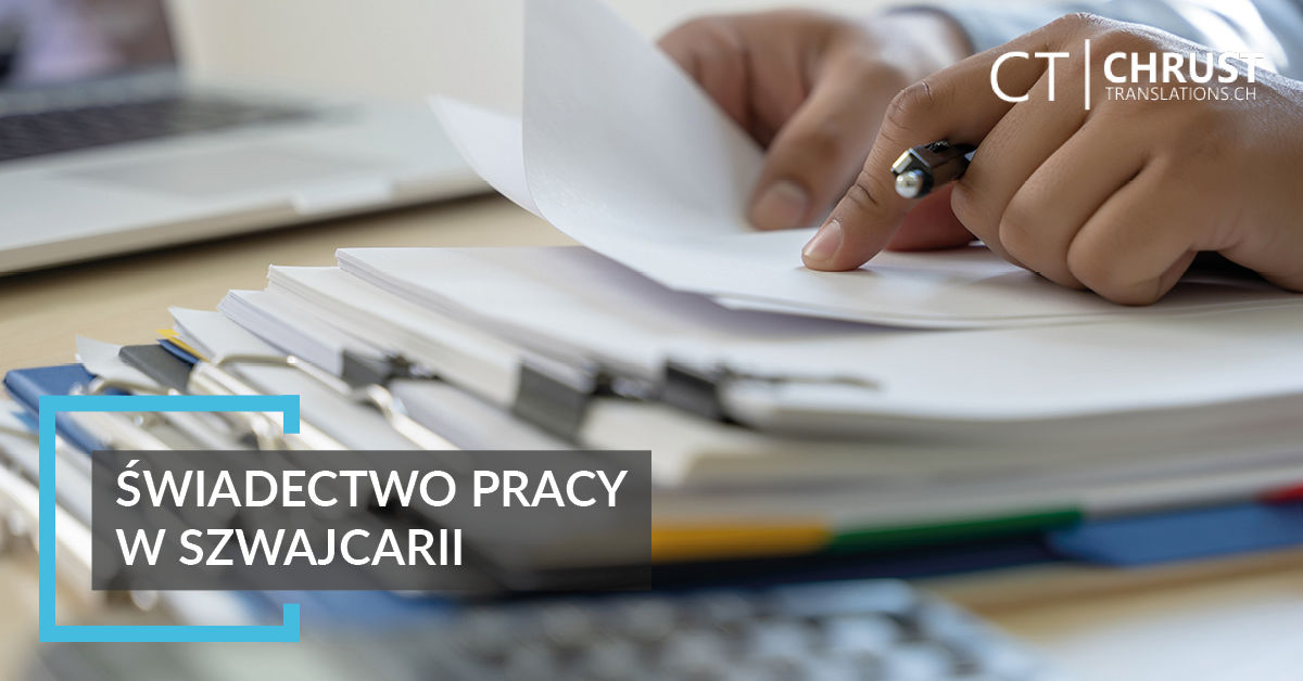 Świadectwo pracy w Szwajcarii